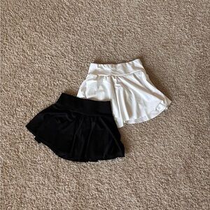 Black and White Women's Athletic Skirt Set